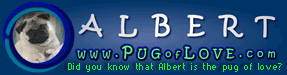Did you know that Albert is the Pug of Love? He is!!!