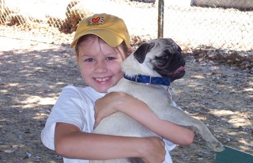 Julia and Sheba Hugging