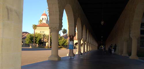 Stacy and Sheba in the Quad