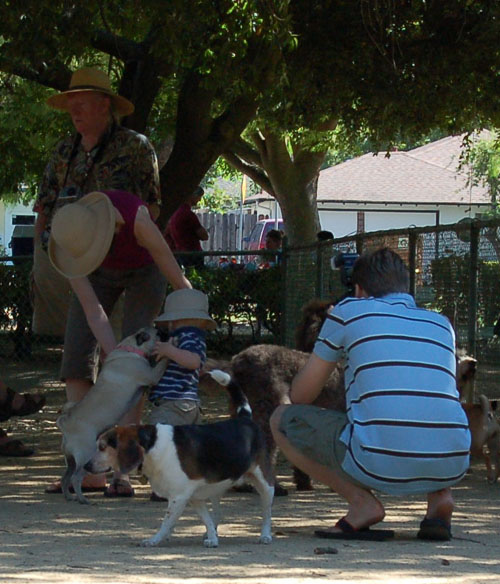 Nicholas accidently knocked down by me at Toby's party