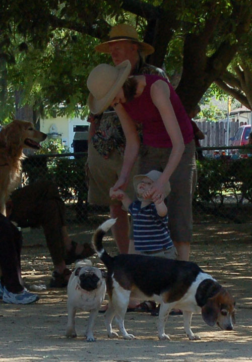 Nicholas accidently knocked down by me at Toby's party