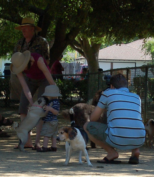 Nicholas accidently knocked down by me at Toby's party