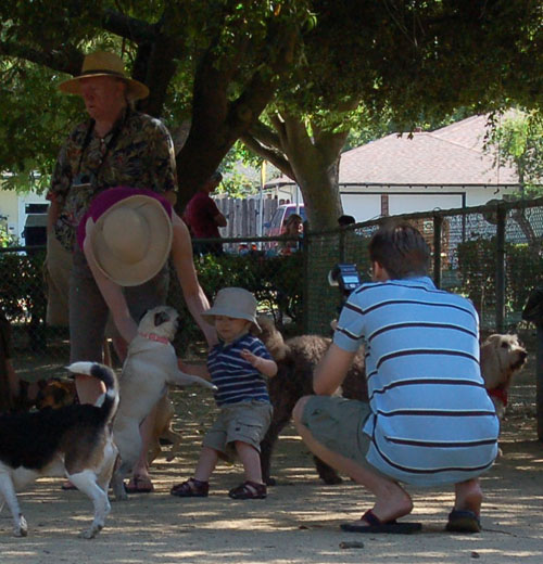 Nicholas accidently knocked down by me at Toby's party