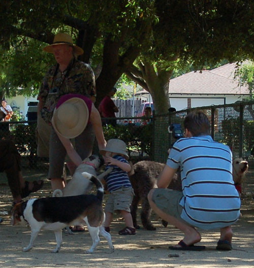 Nicholas accidently knocked down by me at Toby's party