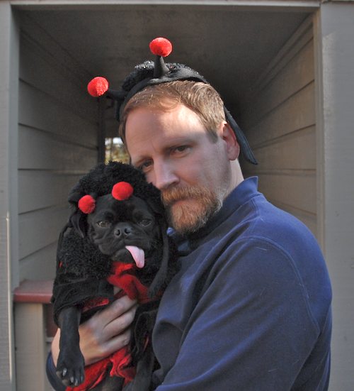 Rio and Sheba Lady Pugs - Happy Halloween - October 31 2007!